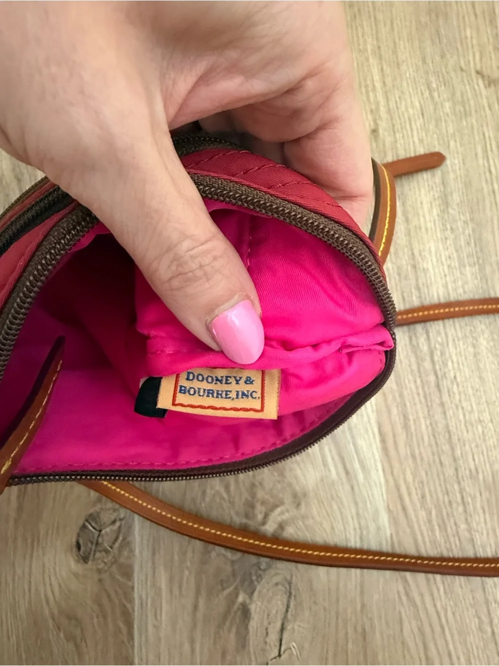 Vintage Dooney & Bourke Nylon Triple Zip Crossbody